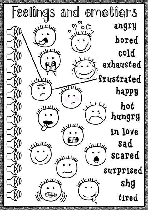 Identifying Emotions And Talk About Your Feeling Poster Labeling Emotions Worksheet - Labeling Emotions Worksheet