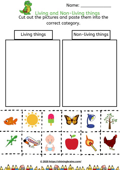 Identifying Living Or Non Living Worksheet Kids Academy Living Or Nonliving Worksheet - Living Or Nonliving Worksheet