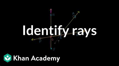 Identifying Rays Video Lines Khan Academy Rays In Math - Rays In Math
