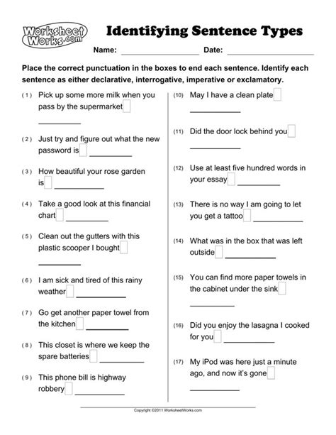 Identifying Sentences Worksheet Live Worksheets Identifying Sentences Worksheet - Identifying Sentences Worksheet