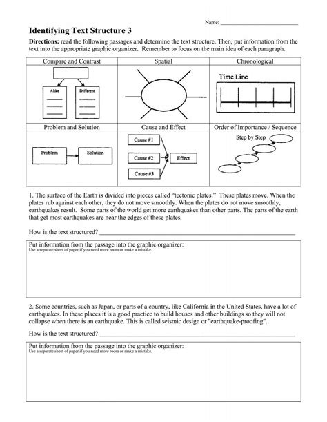 identifying text structure 3 answer key
