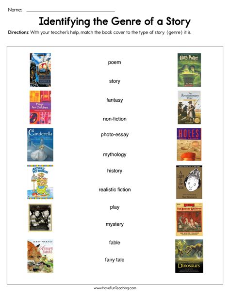 Identifying The Genre Of A Story Worksheet Have Identify Genre Worksheet - Identify Genre Worksheet