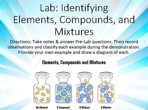 Full Download Identifying Elements Compounds And Mixture Lab Element 