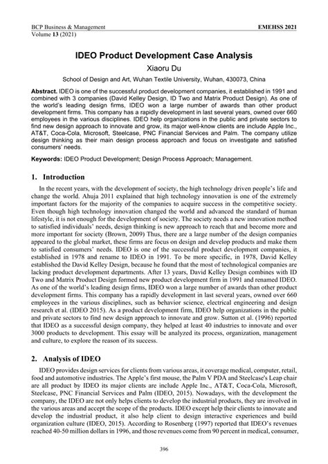 Ideo Product Development Case Study Analysis