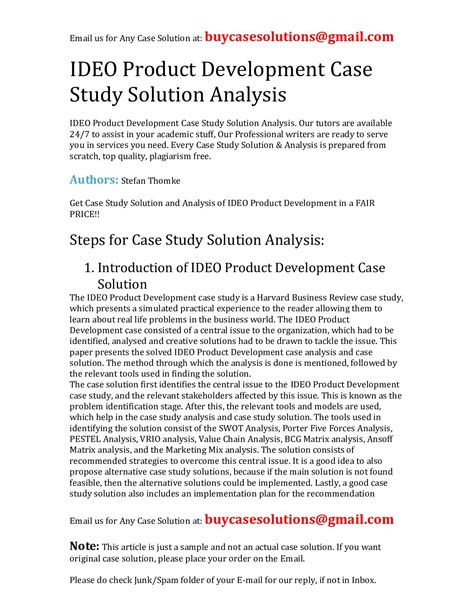 Download Ideo Product Development Case Study Analysis 