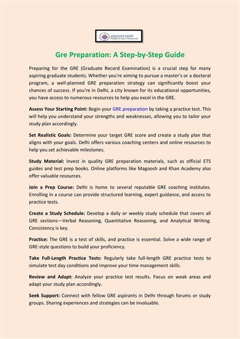 idis 440 gre preparation