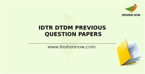 Read Idtr Question Paper 