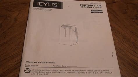 Download Idylis Model Number 416711 Air Conditioner Owner S Manual 