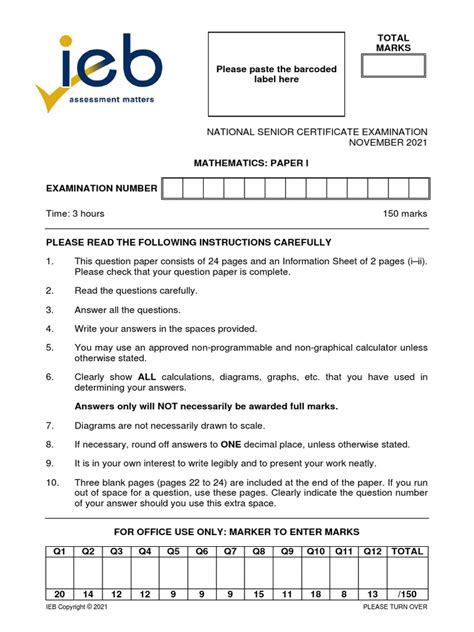 Ieb Past Papers
