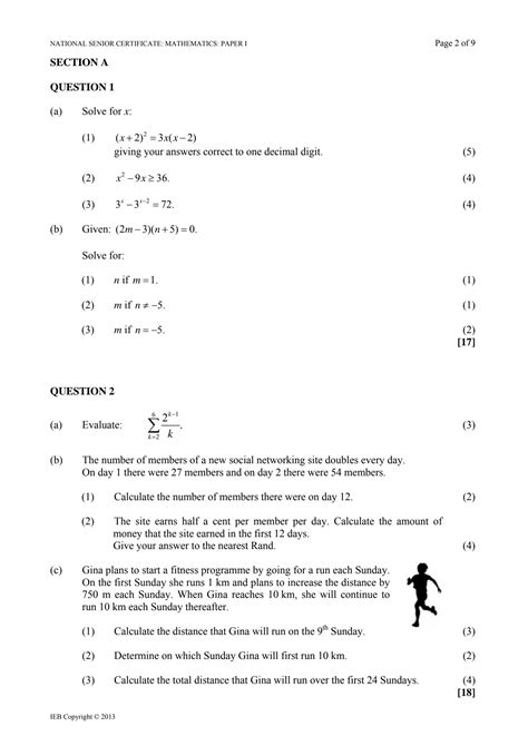 Full Download Ieb 2013 Maths Paper 2 Grade 9 