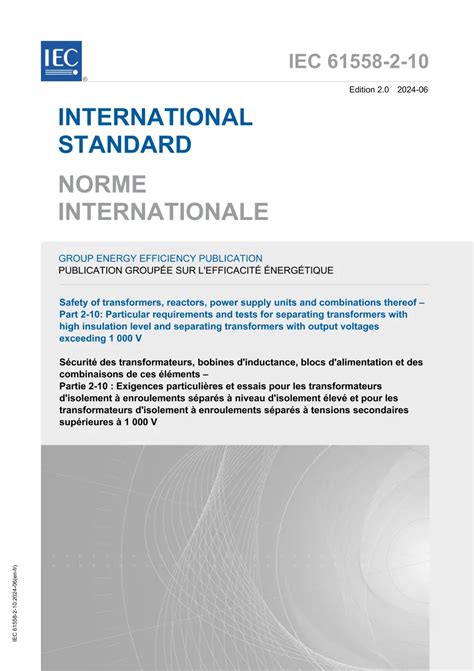 Iec 61558 Guidelines