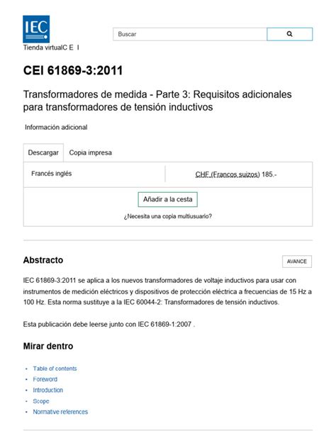 Iec 61869 3 2011format Electronic Copy 8 00 E