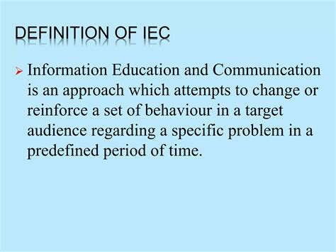 Iec Meaning School