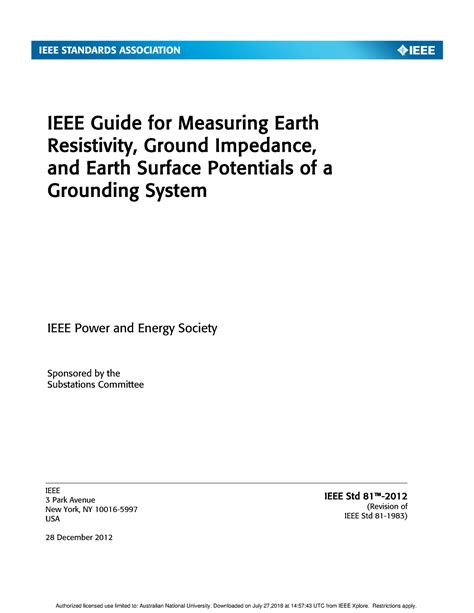 Read Online Ieee Guide For Measuring Earth Resistivity 