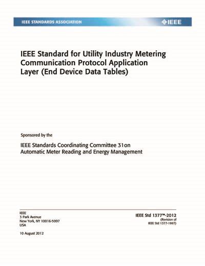 Read Ieee Standard For Utility Industry Metering Communication Protocol Application Layer End Device Data Tables 