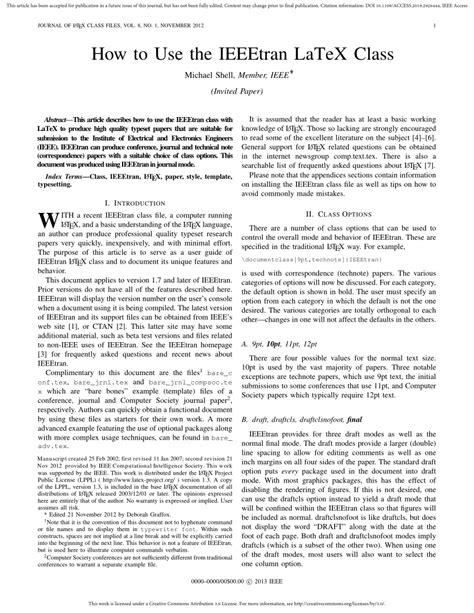 ieeetran latex biography