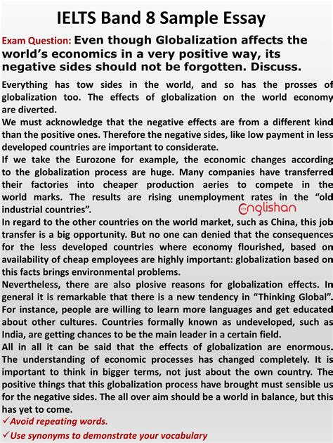 ielts essay band 8 example