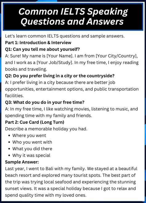 ielts speaking questions with answers