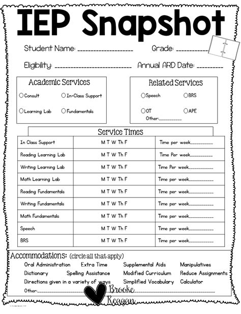 Iep Progress Report Template
