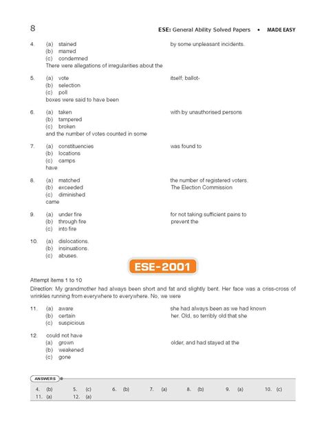 Read Ies General Ability Test Solved Papers 