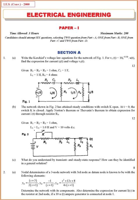 Read Ies Question Papers Electrical Engineering 2011 