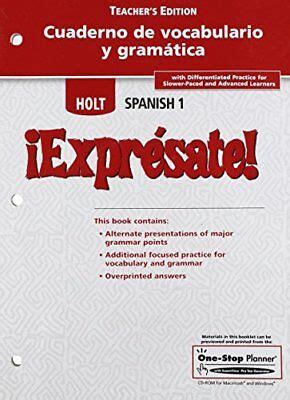 Read Iexpresate Cuaderno De Vocabulario Y Gramatica Spanish Level 1 Teachers Edition Spanish And English Edition 