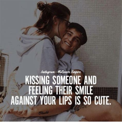 if a guy kiss your lips your smile