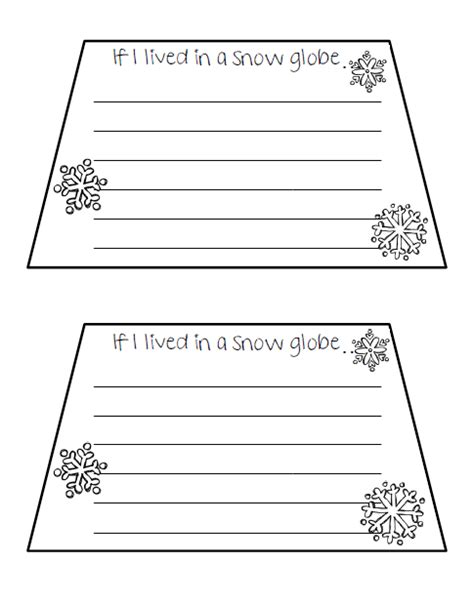 If I Lived In A Snowglobe Free Writing Snow Globe Writing Paper - Snow Globe Writing Paper