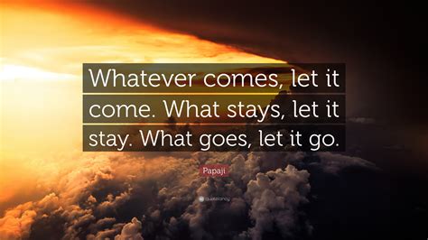If It Comes Let It If It Goes Let It
