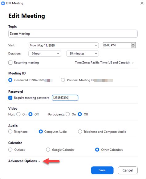 if you edit a zoom meeting does the link change