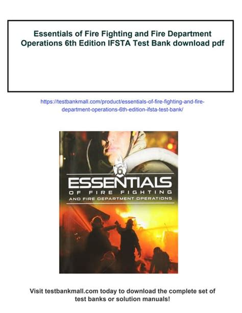 Ifsta Essentials 6th Edition Test Bank