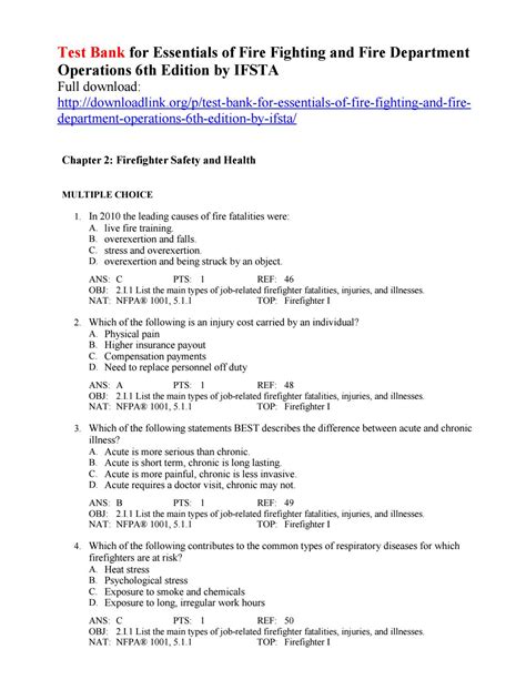 Full Download Ifsta Essentials Of Firefighting 5Th Edition Test Questions 