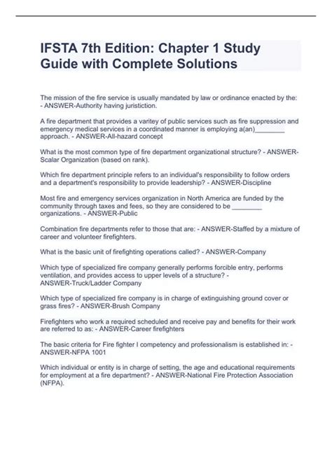 Read Online Ifsta Online Study Guide 
