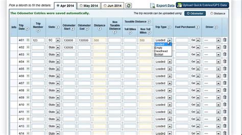 Ifta Mileage Spreadsheet