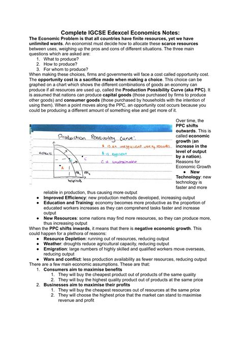 Igcse Economics Notes
