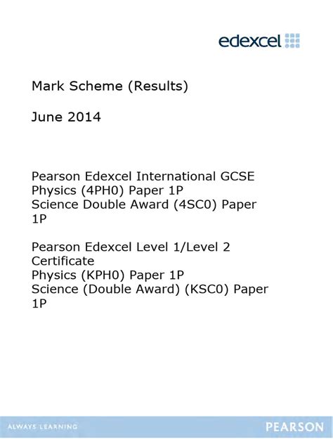 Igcse Edexcel Physics 2014 Paper Janu