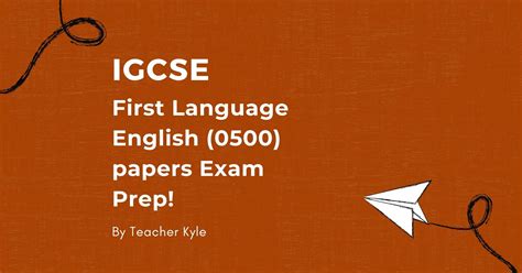 igcse english first language exam paper