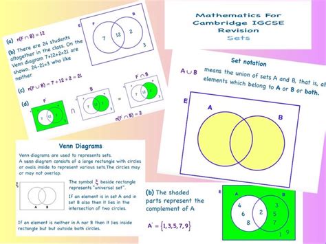 Igcse Mathematics Sets And Set Notation Osboskovic