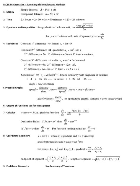Igcse Maths Module 1 Sample Tests