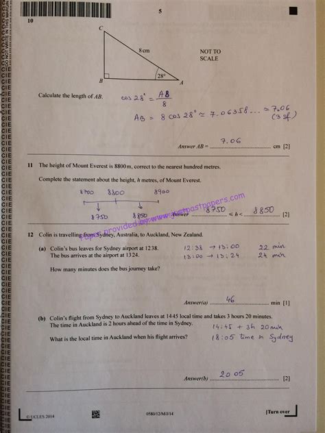 igcse past exam papers maths