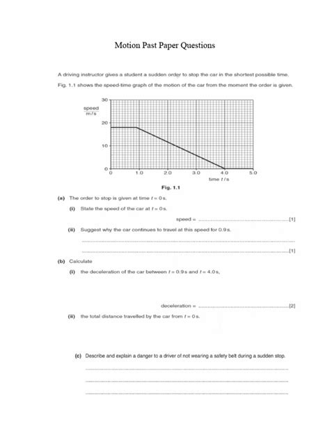 Igcse Physics Question Papers With Mark Scheme