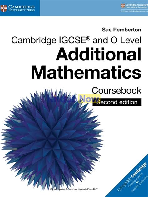 Read Igcse Additional Mathematics Textbook 