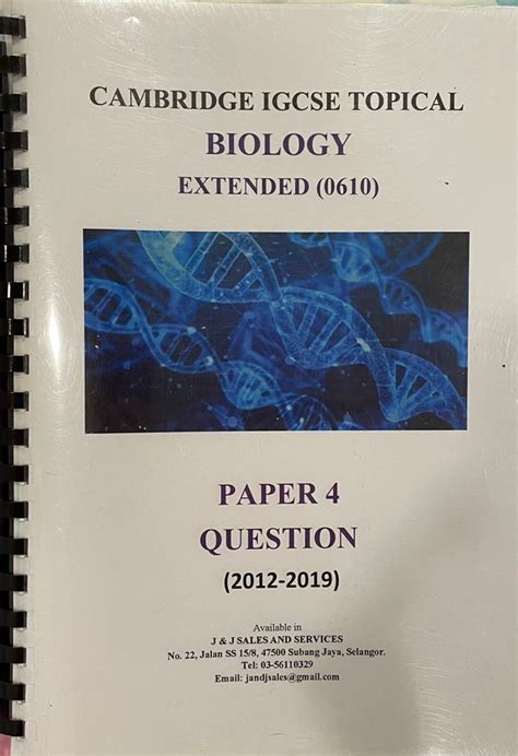 Full Download Igcse Biology 0610 Paper 4 Question Papers 