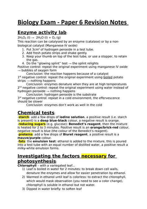 Full Download Igcse Biology Paper 6 Revision 