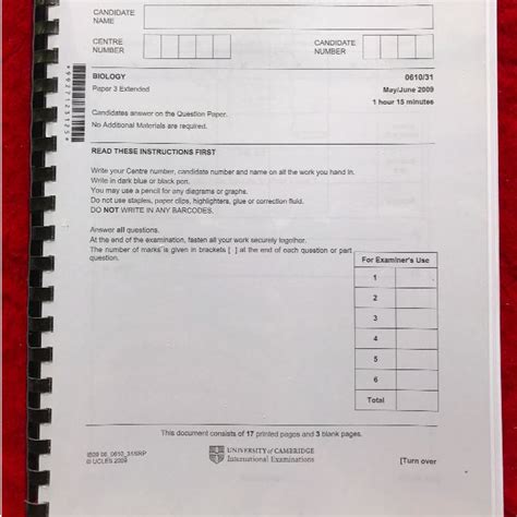 Read Online Igcse Biology Past Papers And Mark Scheme 