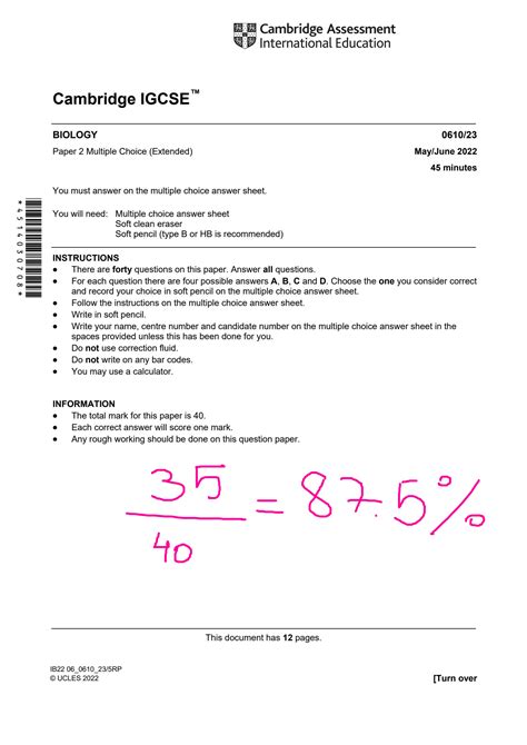 Full Download Igcse Biology Past Papers Extended Cie 
