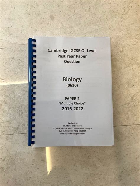 Read Igcse Cambridge Biology Multiple Choice Past Papers 