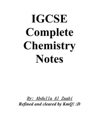 Download Igcse Complete Chemistry Notes 