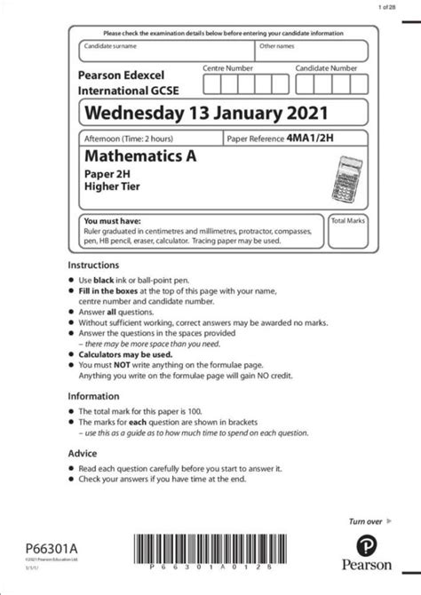 Read Igcse Edexcel 2014 January Answer Paper4H 