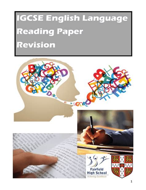 Full Download Igcse English Language Reading Paper Revision 